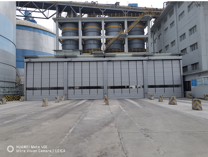 川威星船城水泥廠成都堆積門順利完工